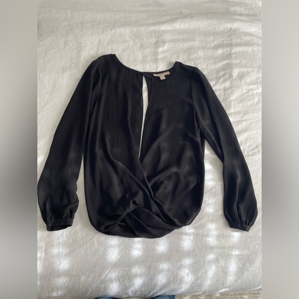 Michael Kors Black Long Sleeve w/ Open Front & Back - Picture 5 of 6